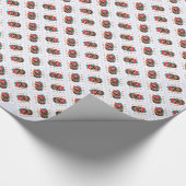 ヨークシャーテリアサンタポーズ ラッピングペーパー (角)