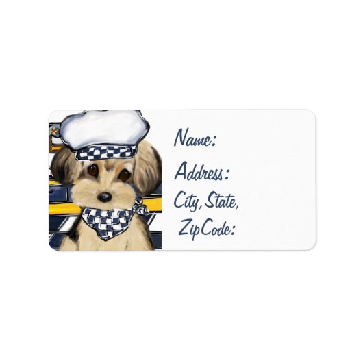 ヨークシャーテリアシェフ ラベル (正面)