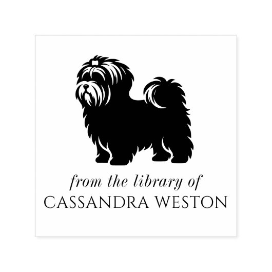 ヨークシャーテリアシルエットミニマル#4図書名 セルフインキングスタンプ (デザイン)