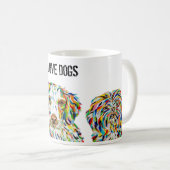 ヨークシャーテリアスパニエル犬シーズー(犬)トゥーラブドッグマグ コーヒーマグカップ (正面右)