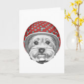 ヨークシャーテリアダレデビル カード (黄色い花)