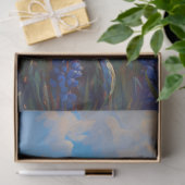 ヨークシャーテリアテリアパープルルピネフラワーズデコップページ 薄葉紙 (ギフト)