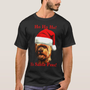 ヨークシャーテリアテリアリアーサンタポーズ Tシャツ