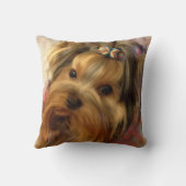 ヨークシャーテリアデザイナー枕 クッション (裏面)