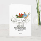 ヨークシャーテリアトラベルパリエッフェルタワークリスマスカード シーズンカード (裏面)