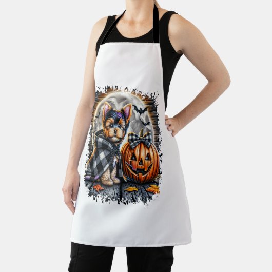 ヨークシャーテリアドグハロウィーンスクエア エプロン (インサイチュ)