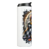 ヨークシャーテリアドグハロウィーンスクエア タンブラー (回転左)