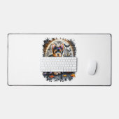 ヨークシャーテリアドグハロウィーンスクエア デスクマット (キーボード&マウス)