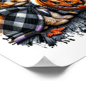 ヨークシャーテリアドグハロウィーンスクエア ポスター (角)