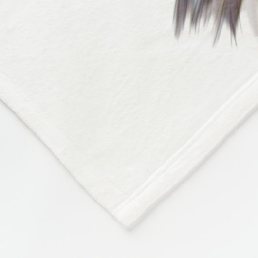 ヨークシャーテリアドッグとハートバレンタインデー フリースブランケット (角)