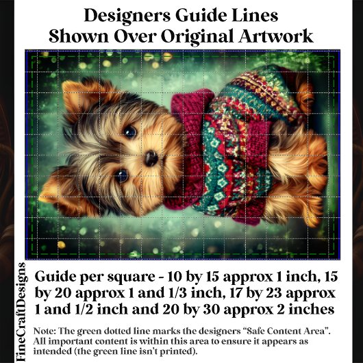 ヨークシャーテリアドッグのクリスマスセーターDS2LRデコページ 薄葉紙