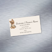 ヨークシャーテリアドッグアニマルロゴ動物 マグネット名刺 (インサイチュ)