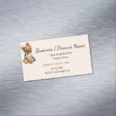 ヨークシャーテリアドッグアニマルロゴ動物 マグネット名刺 (インサイチュ)