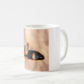 ヨークシャーテリアドッグアートウォーターカラーポートレート コーヒーマグカップ (正面右)