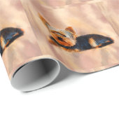 ヨークシャーテリアドッグアートウォーターカラーポートレート ラッピングペーパー (ロールコーナー)