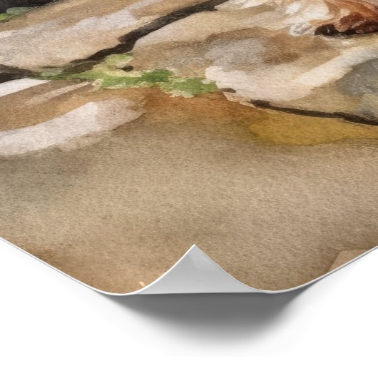 ヨークシャーテリアドッグアートプリントポスター ポスター (角)