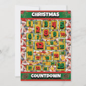 ヨークシャーテリアドッグカウントダウンクリスマスアドベント シーズンカード (正面)