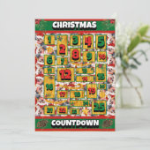 ヨークシャーテリアドッグカウントダウンクリスマスアドベント シーズンカード (スタンド正面)