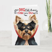 ヨークシャーテリアドッグカウントDOGculaハロウィーン シーズンカード (正面)