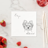 ヨークシャーテリアドッグカクテル結婚のナプキン スタンダードカクテルナプキン (インサイチュ)