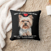 ヨークシャーテリアドッグギフトのヨークシャーの愛人 クッション (ブランケット)
