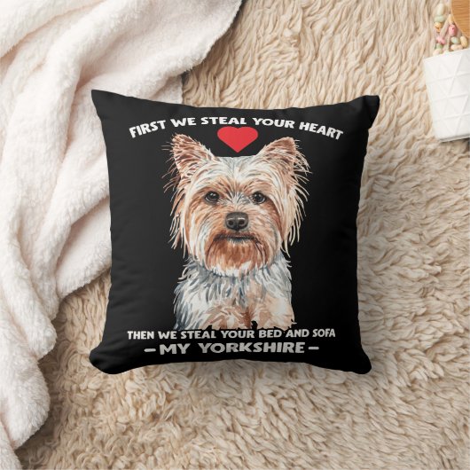 ヨークシャーテリアドッグギフトのヨークシャーの愛人 クッション (ブランケット)