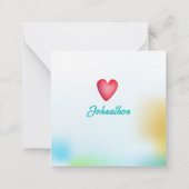 ヨークシャーテリアドッグクラスルームのバレンタインカード ノートカード (裏面)