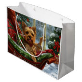 ヨークシャーテリアドッグクリスマスフェスティバル ラージペーパーバッグ (裏面アングル)