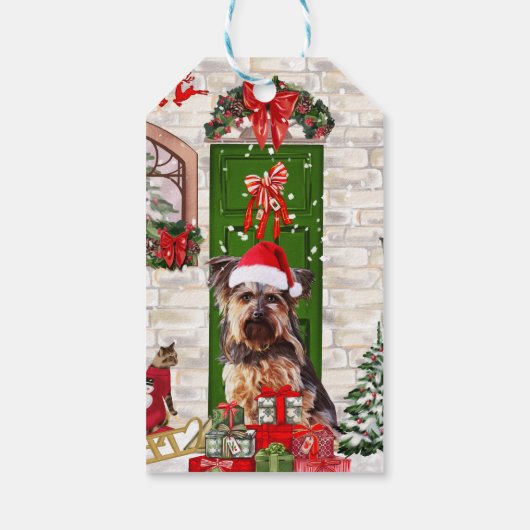 ヨークシャーテリアドッグクリスマス ギフトタグ (裏面)