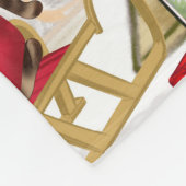 ヨークシャーテリアドッグクリスマス フリースブランケット (角)