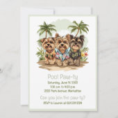 ヨークシャーテリアドッグスハワイアンシャツ 招待状 (正面)