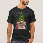 ヨークシャーテリアドッグズツリークリスマスセータークリスマスペットアニマル Tシャツ (正面)