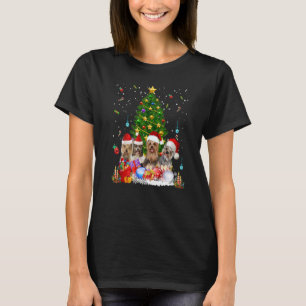 ヨークシャーテリアドッグズツリークリスマスセータークリスマスペットアニマル Tシャツ