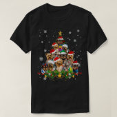 ヨークシャーテリアドッグズツリークリスマスセータークリスマスペットアニマル Tシャツ (デザイン正面)