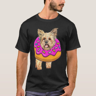 ヨークシャーテリアドッグドーナツドーナツベーカーズ誕生日ガールズ Tシャツ