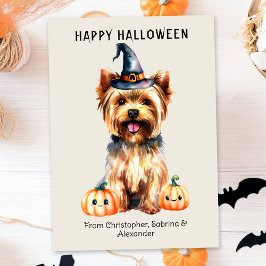 ヨークシャーテリアドッグハッピーハローウィン シーズンカード