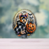 ヨークシャーテリアドッグハロウィーン アクリルサイン (ニュートラル)