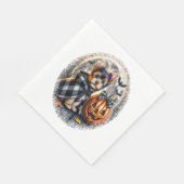 ヨークシャーテリアドッグハロウィーン スタンダードランチョンナプキン (角)