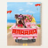 ヨークシャーテリアドッグバレンタインデートラックハート プランナー手帳 (裏面)