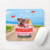 ヨークシャーテリアドッグバレンタインデートラックハート マウスパッド (マウス)