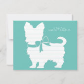 ヨークシャーテリアドッグパピーヨークシャーテリア サンキューカード (正面)