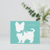 ヨークシャーテリアドッグパピーヨークシャーテリア サンキューカード (スタンド正面)