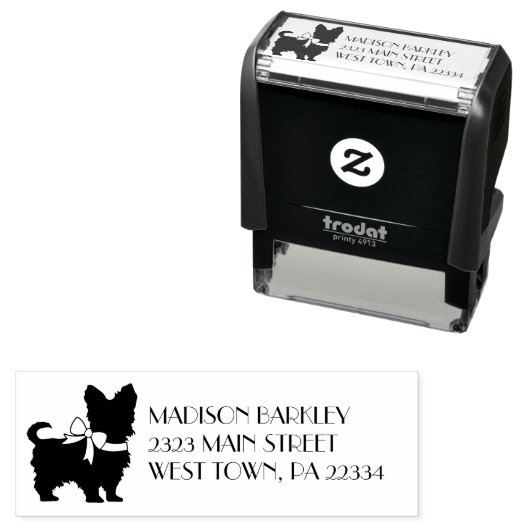 ヨークシャーテリアドッグパピーヨークシャーテリア セルフインキングスタンプ (インサイチュ)