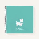 ヨークシャーテリアドッグパピーヨークシャーテリア ノートブック (正面)