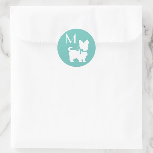 ヨークシャーテリアドッグパピーヨークシャーテリア ラウンドシール (バッグ)