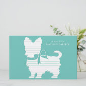 ヨークシャーテリアドッグパピーヨークシャーテリア 便箋 (スタンド正面)