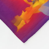 ヨークシャーテリアドッグポップ・アートのアート フリースブランケット (角)