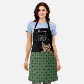 ヨークシャーテリアドッグポープリントカスタム エプロン (着用した状態)