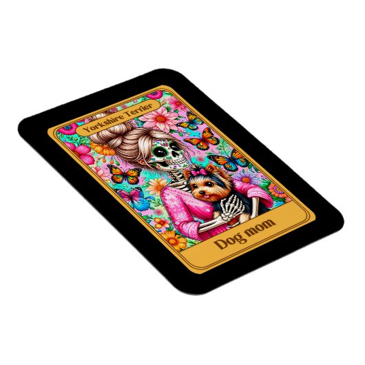 ヨークシャーテリアドッグママタロットカードマグネット マグネット (右側)