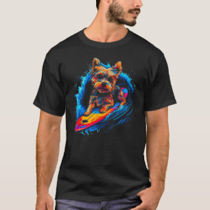 ヨークシャーテリアドッグヨークシャーテリアサーフィン1 Tシャツ